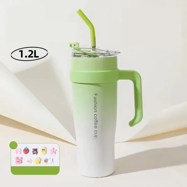 thermos cup gradient green