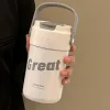 Stainless steel thermos cup office water cup portable straw cup coffee cup - Image 3